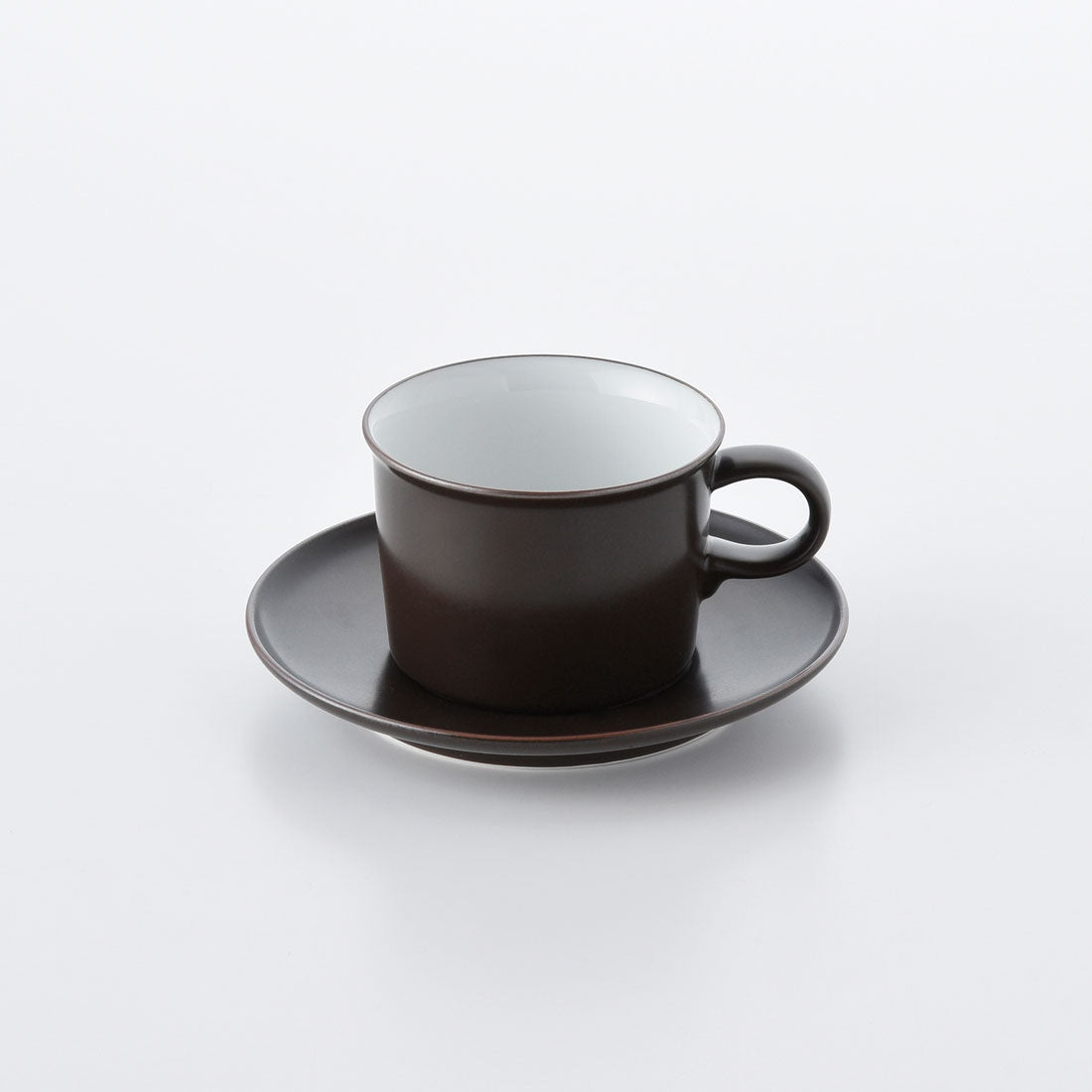 ONEST コーヒーカップ&ソーサー こげ茶マット ｜ 白山陶器直営 